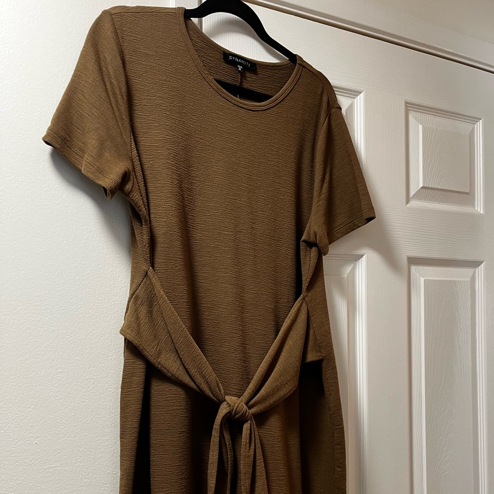 Dynamite Tan Knit Dress